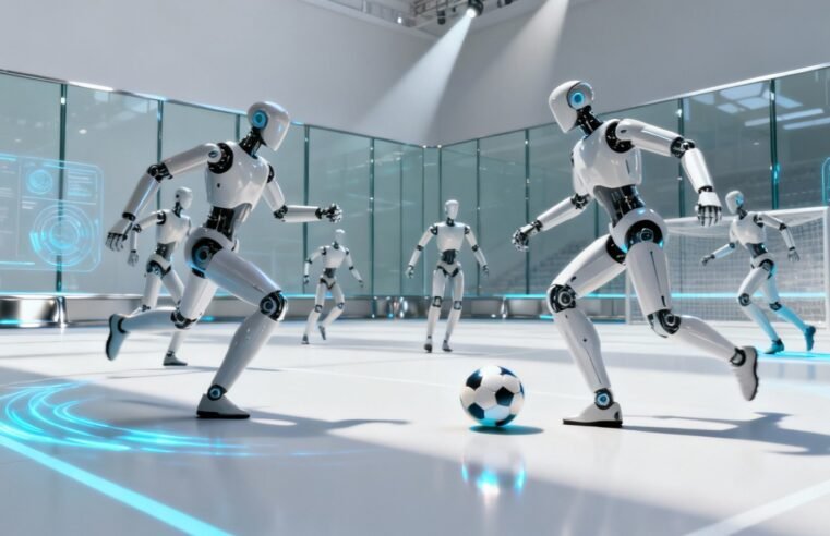 Futebol de robôs com IA no AI Brasil