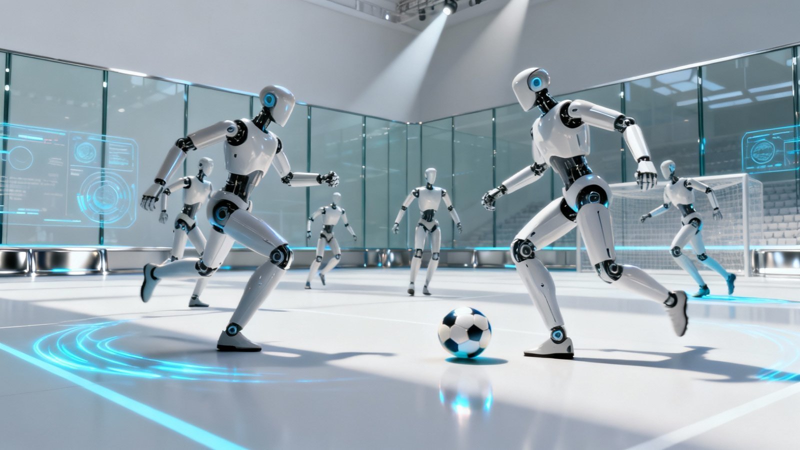 Futebol de robôs com IA no AI Brasil